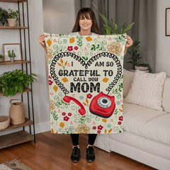 I Am So Grateful – Coral Fleece Blanket